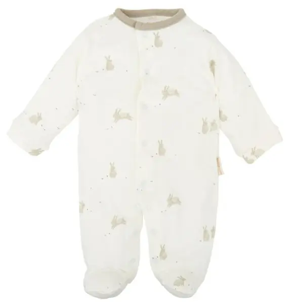 Pijama pentru bebeluși Bimbidreams - Bunny, 0-1 luni, Green moss