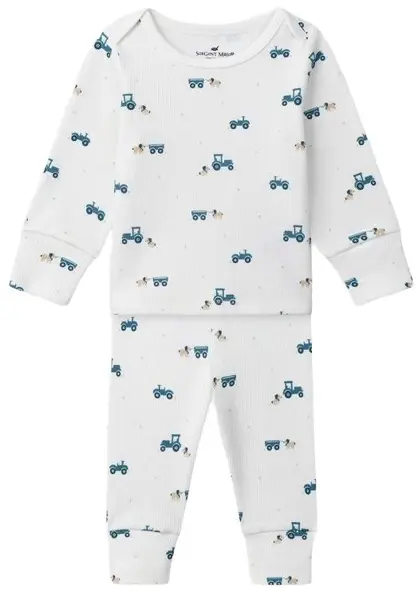 Pijama pentru bebeluși Sergent Major - Tractoare, 18 m