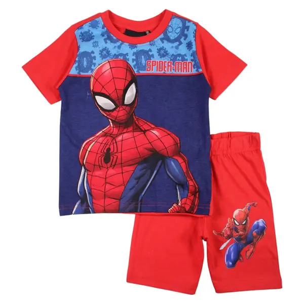 Pijamale copii cu maneca scurta, 100% bumbac, multicolor, Happy, Spiderman Engros