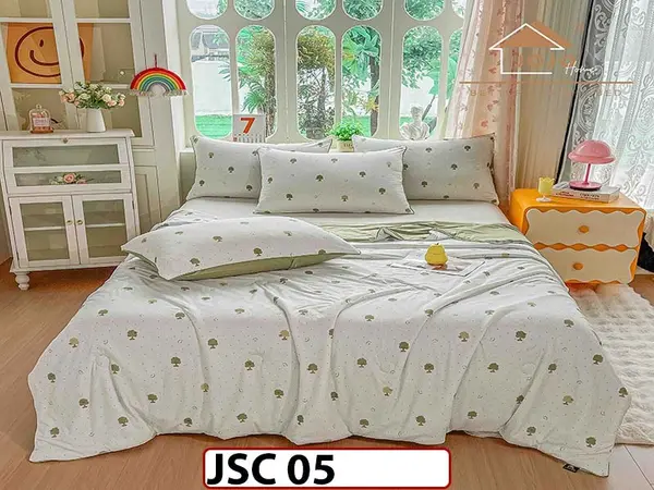 Pilota de Vara Premium cu Tehnologie Cooling Touch 200x230cm + 2 Fete de Perna 50x70 cm, Antialergica si Ultra-Usoara - JSC 05