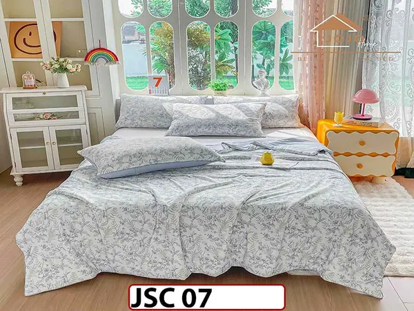 Pilota de Vara Premium cu Tehnologie Cooling Touch 200x230cm + 2 Fete de Perna 50x70 cm, Antialergica si Ultra-Usoara - JSC 07