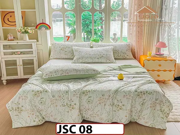 Pilota de Vara Premium cu Tehnologie Cooling Touch 200x230cm + 2 Fete de Perna 50x70 cm, Antialergica si Ultra-Usoara - JSC 08