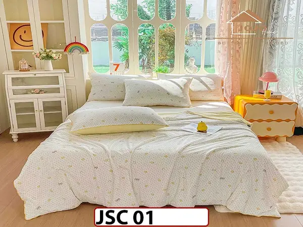 Pilota de Vara Premium cu Tehnologie Cooling Touch 200x230cm + 2 Fete de Perna 50x70 cm, Antialergica si Ultra-Usoara - JSC 01
