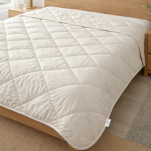 Pilota Lana Merino 100% LanaWool 180x220 cm Groasa 800 g mp Exterior Bumbac OekoTex Clasa 1, Iarna, Crem Crem, 180x220 cm, 5 (1-6)