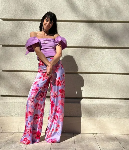 PINKO Pantaloni cu print floral - S INTL
