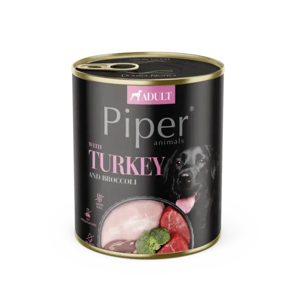 Piper Adult Dog, Carne de Curcan si Broccoli, 800 g