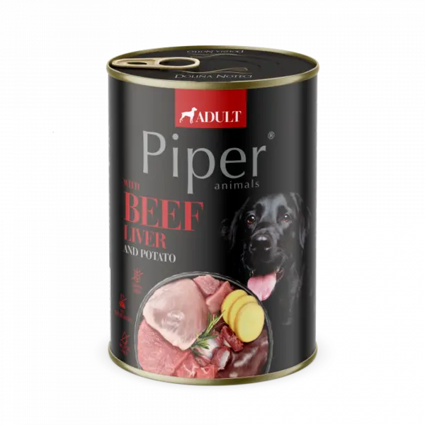 Piper Adult, Hrana Umeda, Ficat de Vita si Cartofi, 400 g
