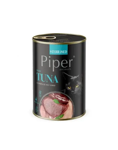 PIPER Animals Sterilised Tuna 12x400 g conserve cu ton pentru pisici steril