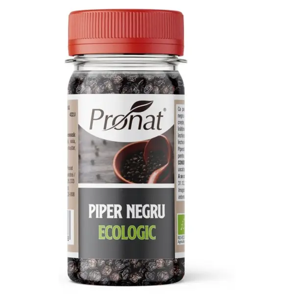 Piper Negru Boabe BIO, 55 g, Pronat