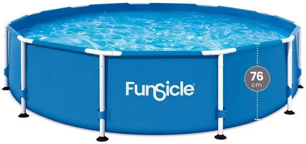Piscină demontabilă Funsicle - 366 x 76 cm, rotund cu cadru metalic și pompă de filtrare
