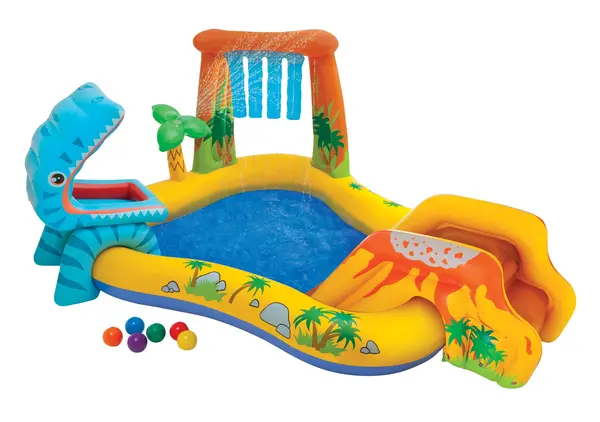 Piscina gonflabila copii Intex 57444 Dino, tobogan si jocuri interactive KID402482, la doar 238,00 lei