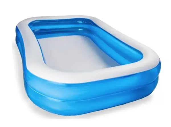 Piscina gonflabila dreptunghiulara pentru exterior 200 x 120 x 40 Cm Albastru/Alb