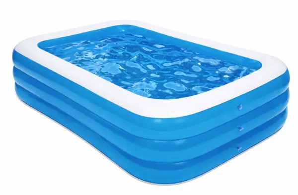 Piscina gonflabila pentru copii si adulti PVC 150x100 cu inaltime de 50 cm albastru/alb