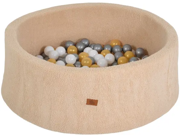 Piscină moale cu 200 de bile Moni Toys - Boucle, bej