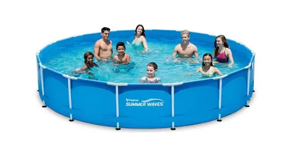 Piscina rotunda cu cadru metalic Family Summer Waves,457 x 84cm (Pompa filtrare inclusa)