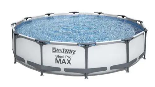 Piscina supraterana cu cadru metalic Bestway Steel Pro MAX, 366 x 76 cm, 6473 L (Gri)