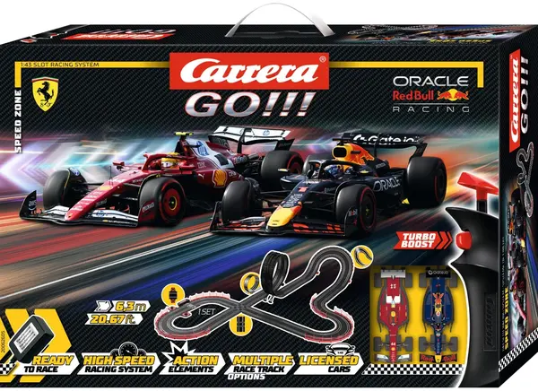 Pistă Carrera - Speed Zone, cu două mașinuțe, 6.3 m, 1:43