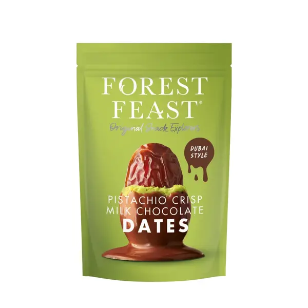 Pistachio crisp milk chocolate dates 120 gr