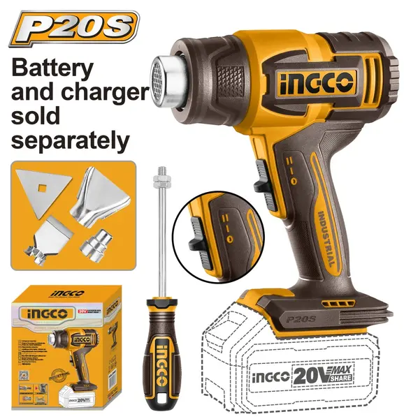 Pistol cu Aer Cald 20V INGCO HGLI2006