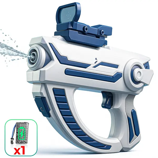 Pistol cu Apa Electric Timebox, Vizor Tactic, Usor de Folosit, Waterproof, Alb - Default Title