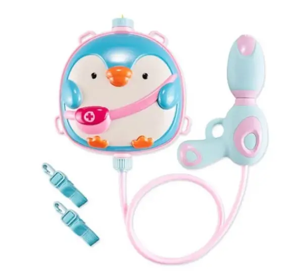 Pistol cu apa tip rucsac Pinguin cu rezervor si bretele ajustabile