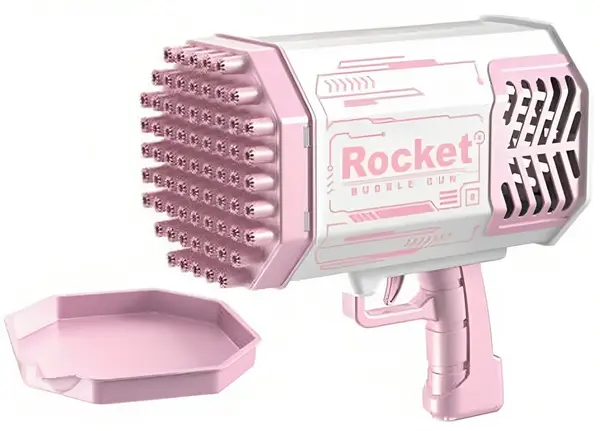 Pistol pentru baloane Yifeng - Bubble Gun Rocket, roz