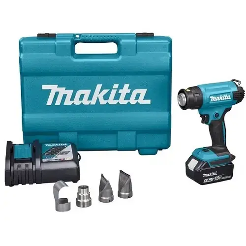 Pistol termic fara fir cu duze, 18V Makita [DHG181RT] 5.0Ah, Li-Ion, LXT