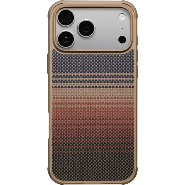Pitaka Carcasa Pitaka Aramid ProGuard Sunset compatibila cu iPhone 17 Pro, Portocaliu