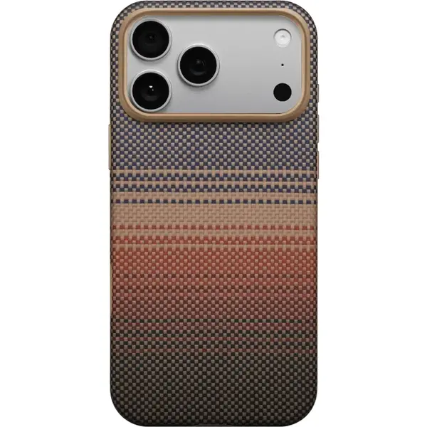 Pitaka Carcasa Pitaka Aramid UltraGuard Sunset compatibila cu iPhone 17 Pro Max, Portocaliu