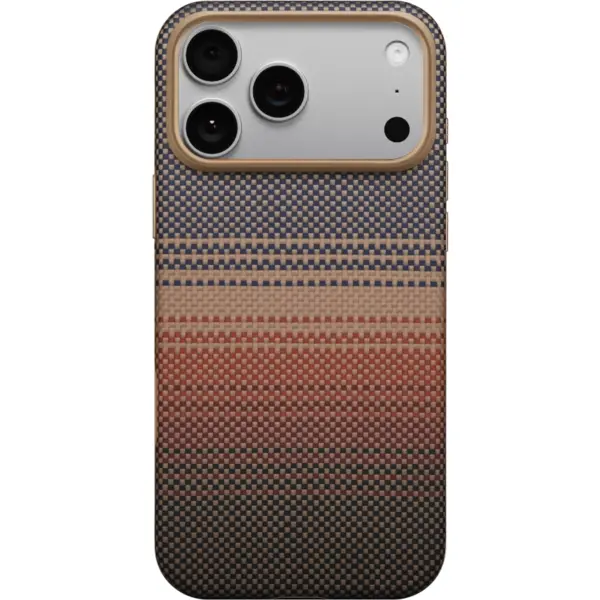 Pitaka Carcasa Pitaka Aramid UltraGuard Sunset compatibila cu iPhone 17 Pro, Portocaliu