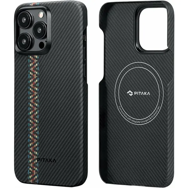 Pitaka Husa Pitaka MagEZ 4, Aramida 600D, pentru iPhone 15 Pro Max, MagSafe, Rhapsody