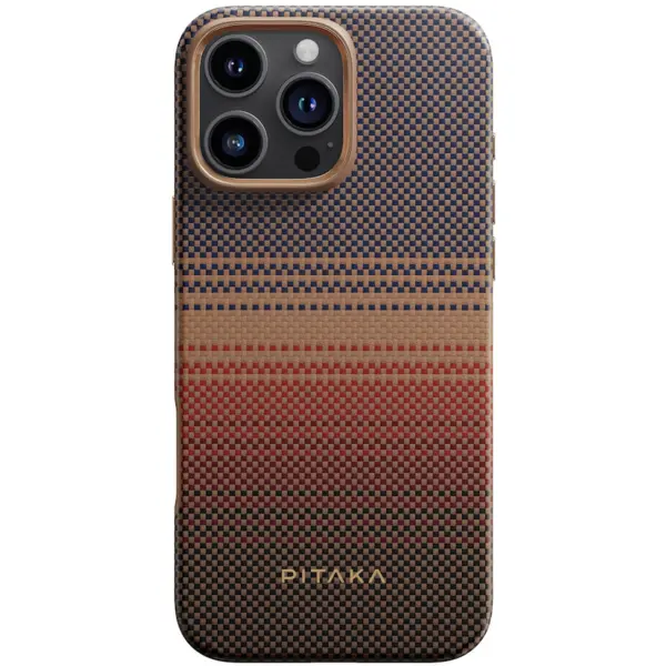 Pitaka Husa PITAKA Military Grade compatibila cu iPhone 16 Pro, Sunset