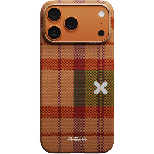 Pitaka Husa Pitaka pentru iPhone 17 Pro, Flora in Grid, Edge Case, Cloud Dusk