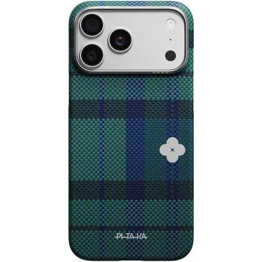 Pitaka Husa Pitaka pentru iPhone 17 Pro Max, Flora in Grid, Edge Case, Forest Dawn