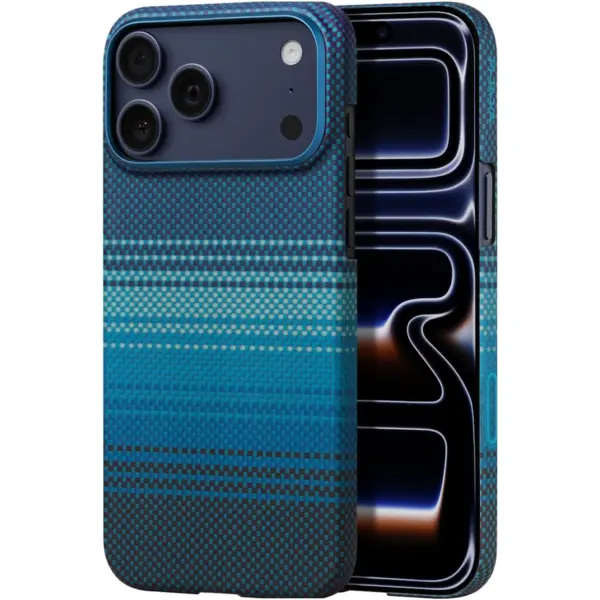 Pitaka Husa Protectie Spate Pitaka KI1703MPM pentru Apple iPhone 17 Pro Max, MagEZ 7, Ultra-Slim, MagSafe (Albastru)