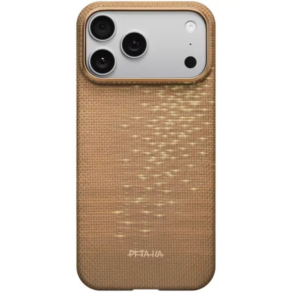Pitaka Husa Protectie Spate Pitaka pentru Apple iPhone 17 Pro Max Ultra-Slim, Golden Glint (PitaTap) (Auriu)
