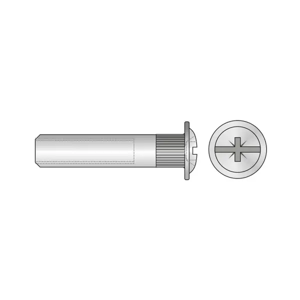 Piulita Conector Cap Bombat Saiba Otel Zincat-M4x25