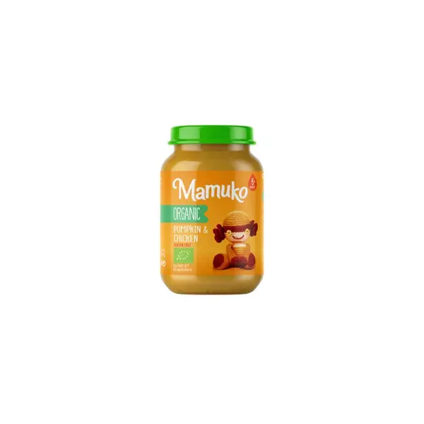 Piure de dovleac cu pui bio 6+luni 190g Mamuko