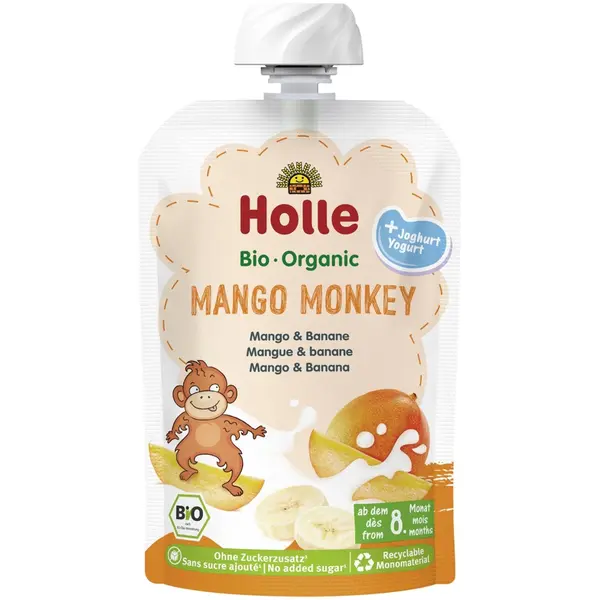 Piure de mago si banane cu iaurt fara gluten pentru copii 8 luni, eco - 100 g