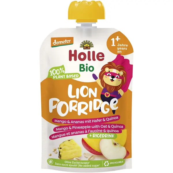Piure de mango si ananas cu ovaz si quinoa pentru copii 1 an, eco - 110 g