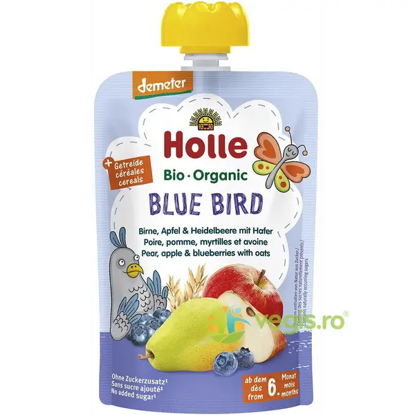 Piure de Pere, Mere, Afine si Ovaz pentru Copii +6 Luni fara Zahar Ecologic/Bio 100g