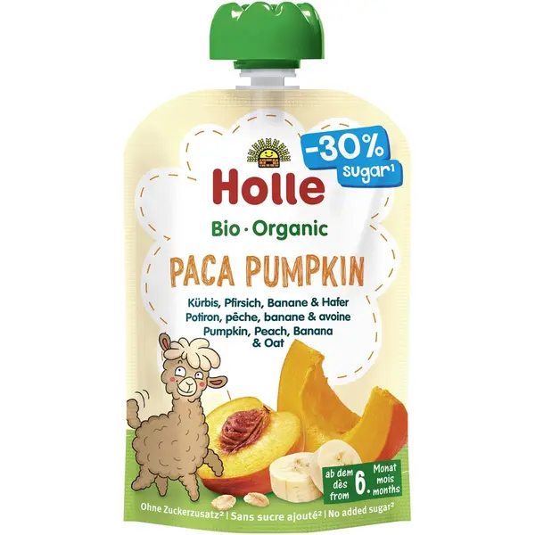 Piure din dovleac piersici banane si ovaz fara gluten pentru copii 6 luni, eco - 100 g