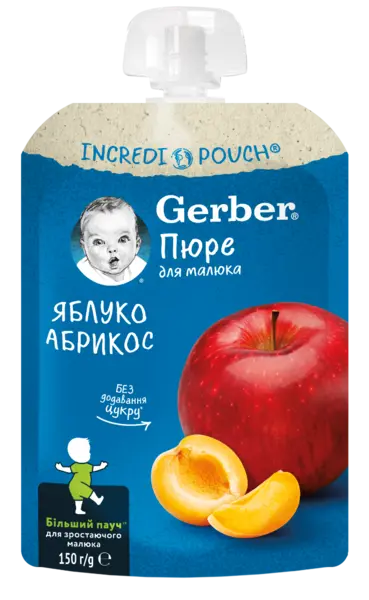 Piure din mar si caise +6 luni, 150g, Gerber