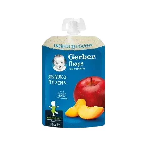 Piure mere si piersica, 150g, Gerber