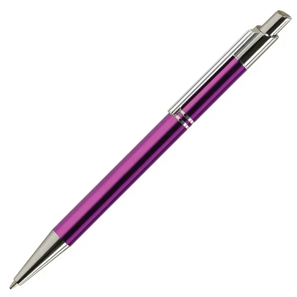 Pix cu bila Office Cover Tiko, 1.0 mm, corp metalic mov, cu mecanism, pentru personalizare
