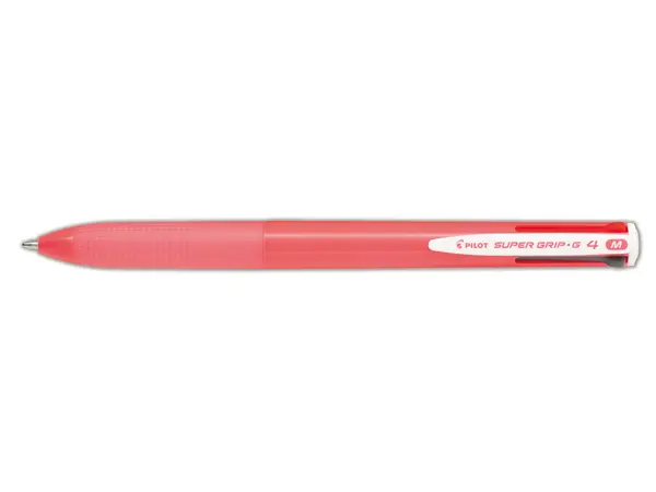 Pix cu bila Pilot Super Grip G 4 culori 1 mm cu click diverse modele Pix cu bila Pilot Super Grip G 4 culori 1 mm cu click diverse modele roz