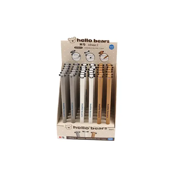 Pix cu cerneala termosensibila MG Hello Bears, 0.5 mm, albastru, diverse culori