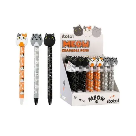 Pix cu gel erasable, design pisica