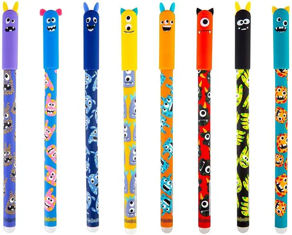 Pix cu gel șters Colorino – Monsters, 0,5 mm, asortiment