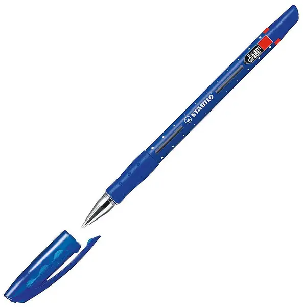 Pix cu o scară de nivel Stabilo - Exam Grade- 0.45 mm, albastru